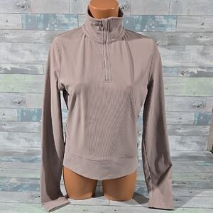 MOVE THEOLOGY Light Yoga Workout Quarter Zip Jacket Sz Large